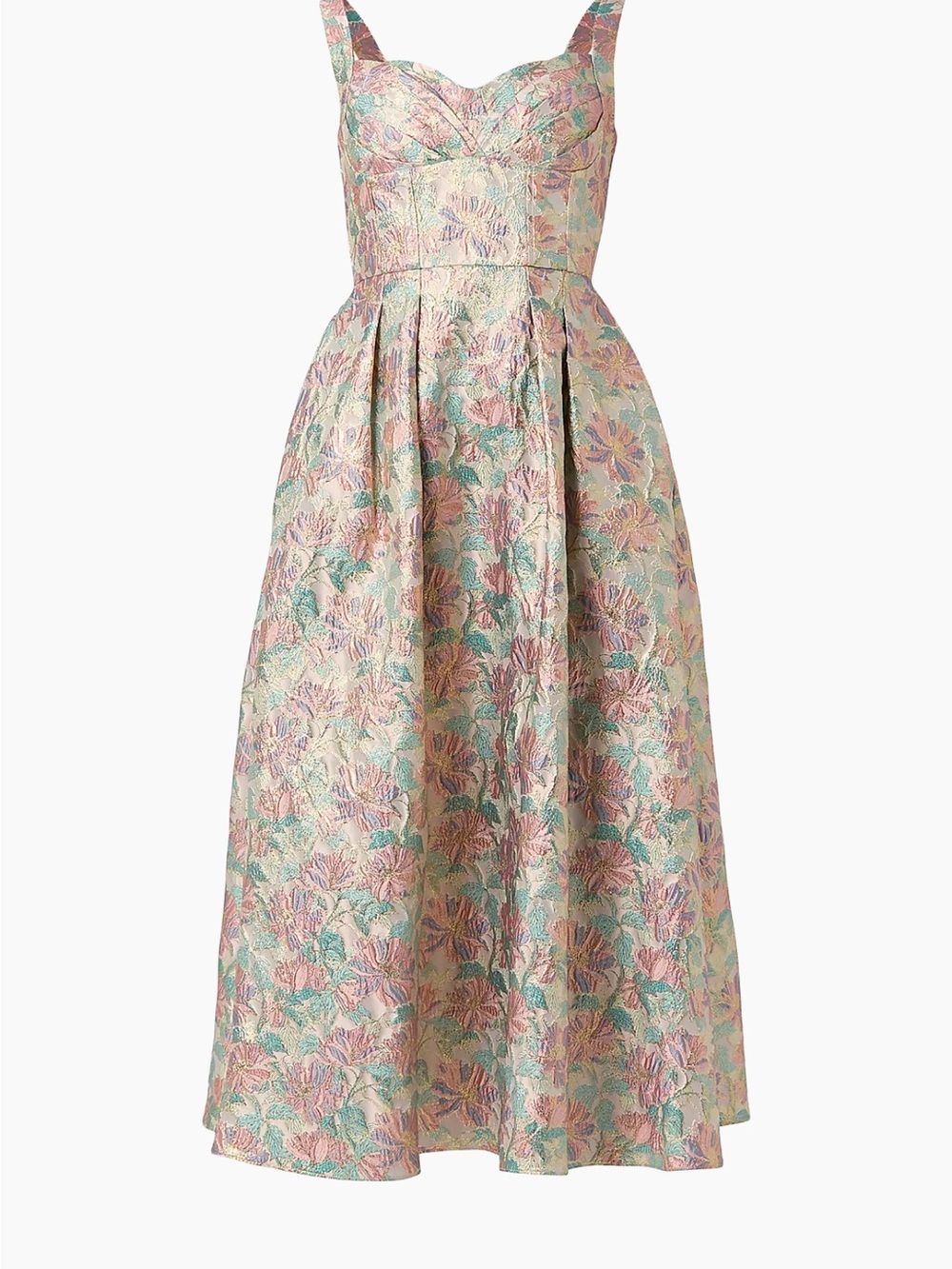 Shoshanna Ophelia Metallic Brocade Midi Dress | Size 12 | Worn Once